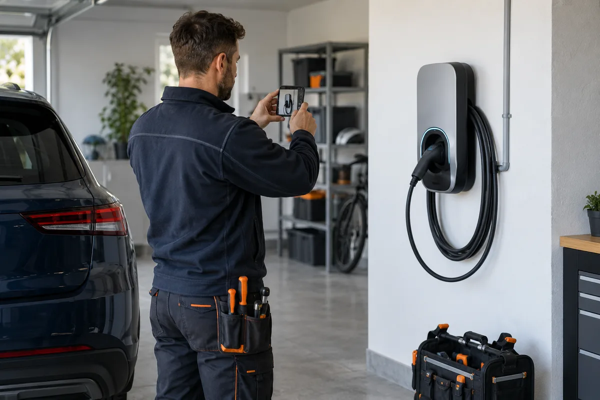 Electricians illustrative industry scene