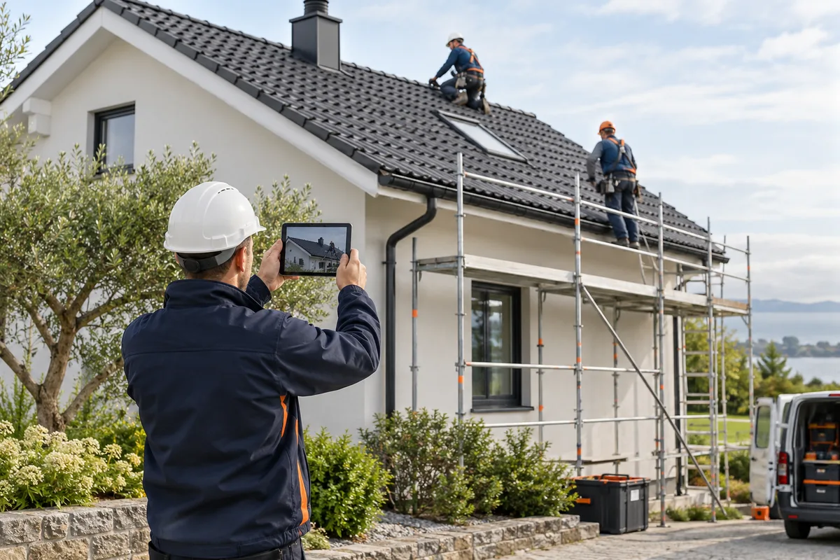 Roofing Companies illustrative industry scene